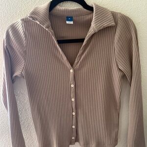 Old Navy Ribbed Mauve Cardigan